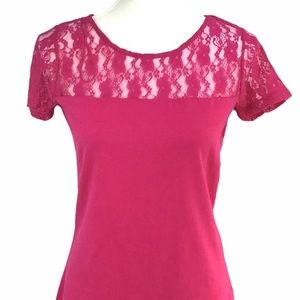 Lace Yoke T-Shirt